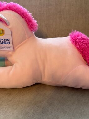 Plush Pink Unicorn Stuffed Animal - Weighted Plush